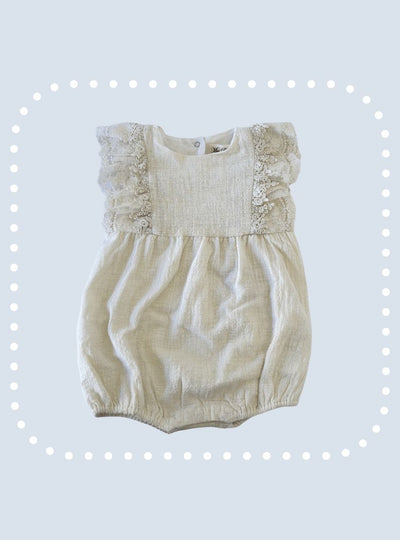 BABY-Linen & Lace Romper