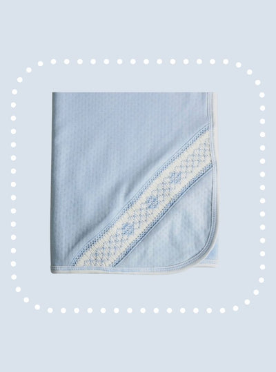 Baby Hand Smoked Pima Cotton Jacquard Blanket