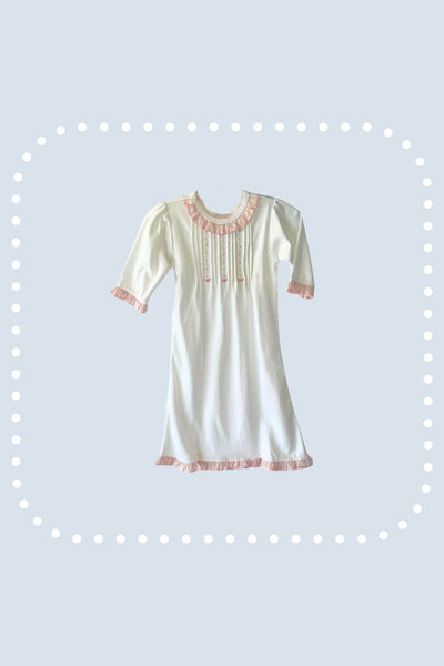 Rose Clusters White Pima Cotton Baby Daygown