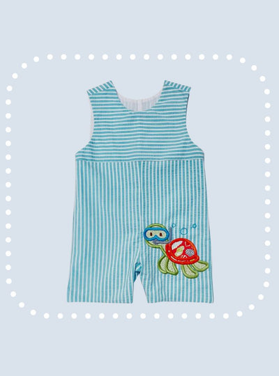 Turtle Baby Boy Overall